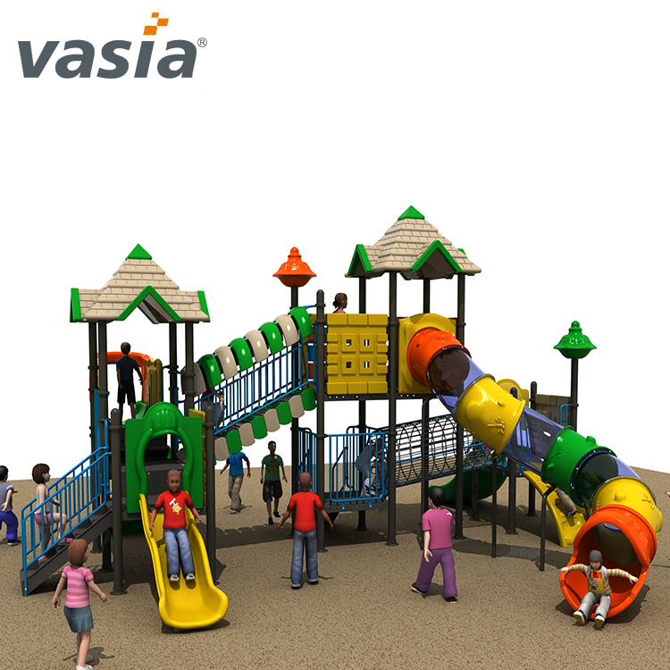 Diapositiva de plástico al aire libre de combinación de niños en edad preescolar