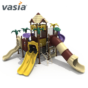 Diapositiva de plástico al aire libre de combinación de niños en edad preescolar