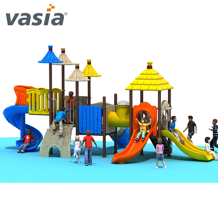 Parque infantil al aire libre de diapositivas de plástico para niños seguros populares